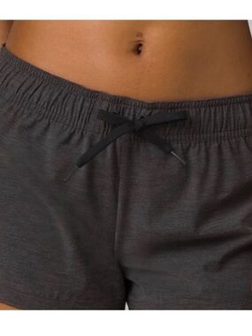 Prana Women's Charcoal Elastic Waist Athletic Shorts
